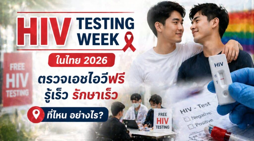 HIV Testing Week ในไทย 2026 ตรวจเอชไอวีฟรี รู้เร็ว รักษาเร็ว ที่ไหน อย่างไร